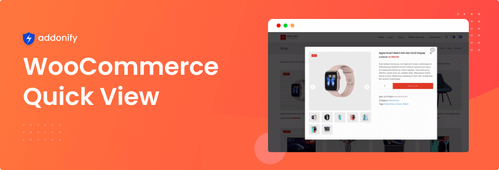 10+ Best Free WooCommerce Quick View Plugins 2024 1 Addonify Quick View Banner Image